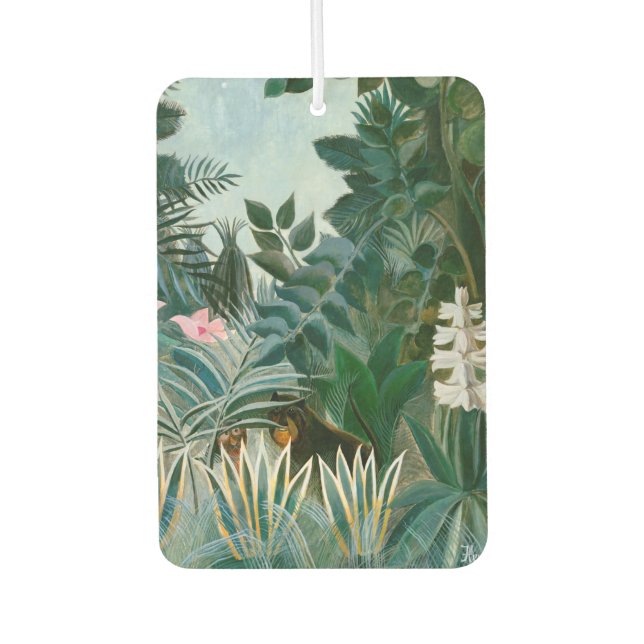 Henri Rousseau - The Equatorial Jungle Car Air Freshener (Front)