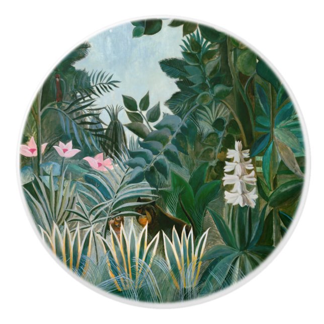 Henri Rousseau - The Equatorial Jungle Ceramic Knob (Front)