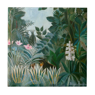 Henri Rousseau - The Equatorial Jungle Ceramic Tile