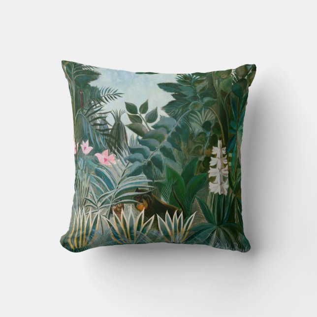 Henri Rousseau - The Equatorial Jungle Cushion (Front)