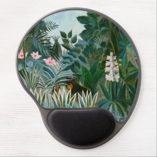 Henri Rousseau - The Equatorial Jungle Gel Mouse Pad