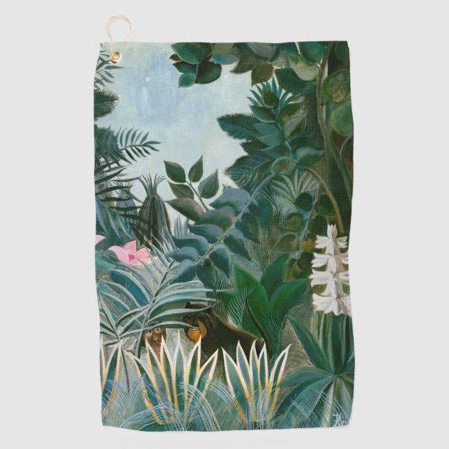 Henri Rousseau - The Equatorial Jungle Golf Towel (Front)