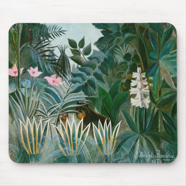 Henri Rousseau - The Equatorial Jungle Mouse Pad (Front)