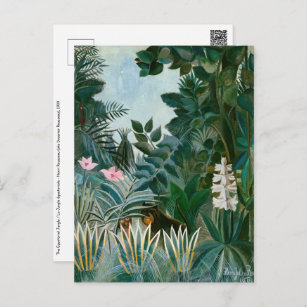 Henri Rousseau - The Equatorial Jungle Postcard