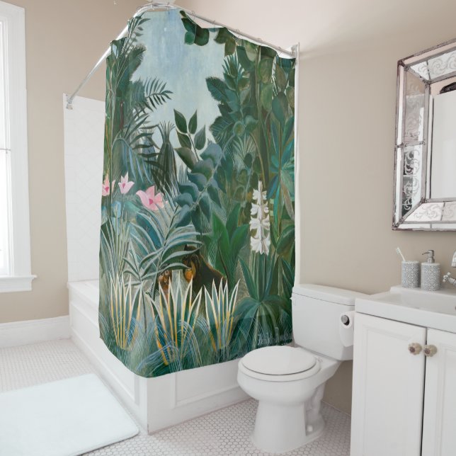 Henri Rousseau - The Equatorial Jungle Shower Curtain (In Situ)