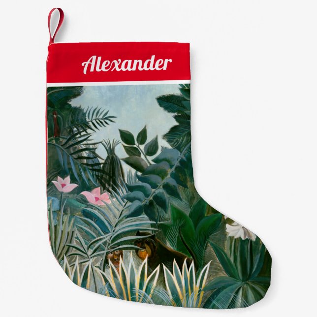 Henri Rousseau - The Equatorial Jungle Small Christmas Stocking (Front)