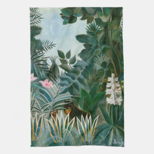 Henri Rousseau - The Equatorial Jungle Tea Towel