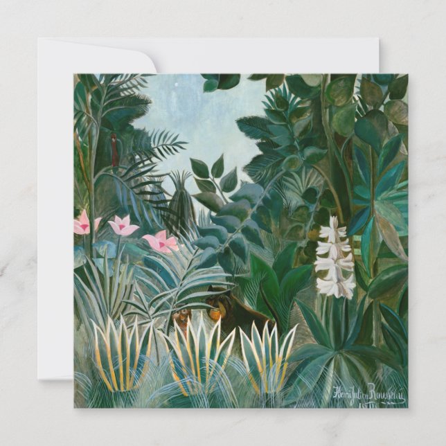 Henri Rousseau - The Equatorial Jungle Thank You Card (Front)