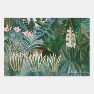 Henri Rousseau - The Equatorial Jungle Wrapping Paper Sheet