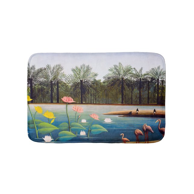Henri Rousseau - The Flamingoes Bath Mat (Front)