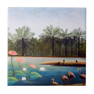 Henri Rousseau - The Flamingoes Ceramic Tile