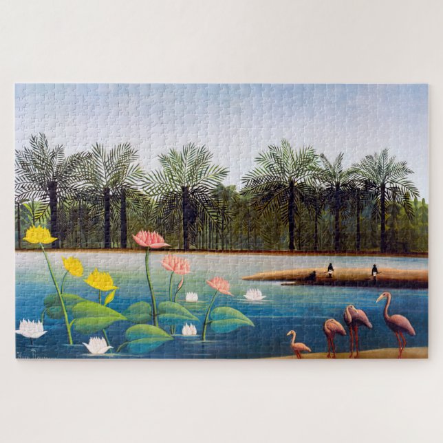Henri Rousseau - The Flamingoes Jigsaw Puzzle (Horizontal)