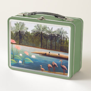 Henri Rousseau - The Flamingoes Metal Lunch Box
