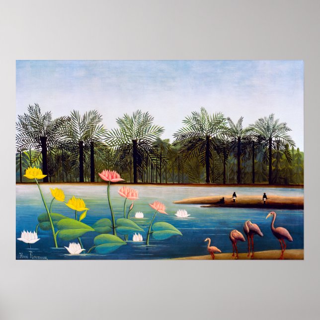 Henri Rousseau - The Flamingoes Poster (Front)