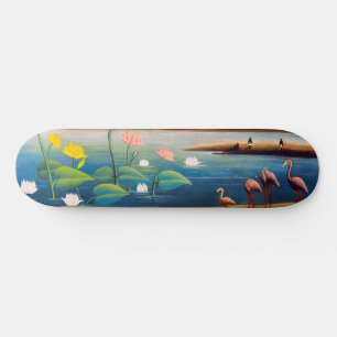 Henri Rousseau - The Flamingoes Skateboard