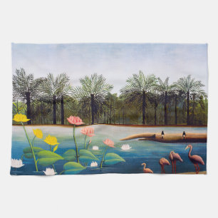 Henri Rousseau - The Flamingoes Tea Towel