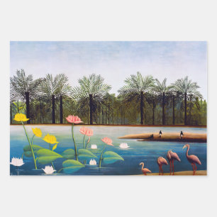Henri Rousseau - The Flamingoes Wrapping Paper Sheet