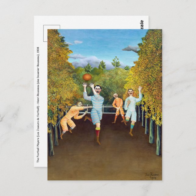 Henri Rousseau - The Football Players Postcard (Front/Back)