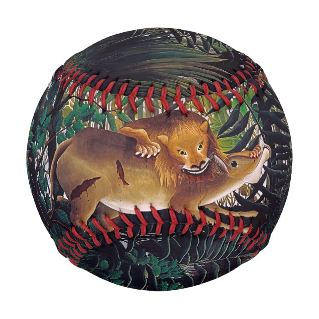 Henri Rousseau - The Hungry Lion Baseball (Front)