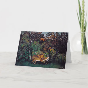 Henri Rousseau - The Hungry Lion Card