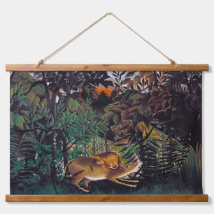 Henri Rousseau - The Hungry Lion Hanging Tapestry