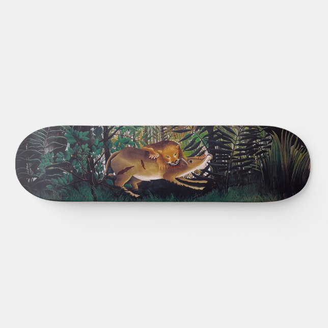 Henri Rousseau - The Hungry Lion Skateboard (Horz)
