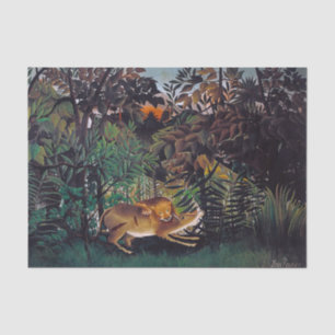 Henri Rousseau - The Hungry Lion Tissue Paper