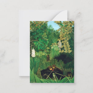 Henri Rousseau - The Merry Jesters Card
