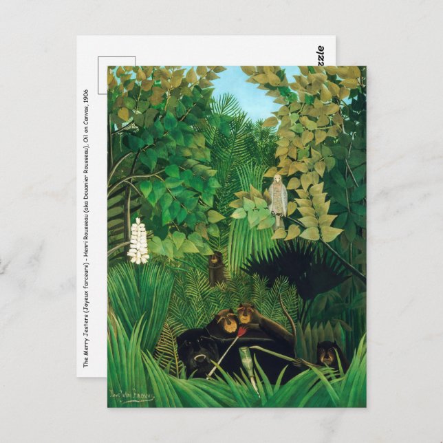 Henri Rousseau - The Merry Jesters Postcard (Front/Back)