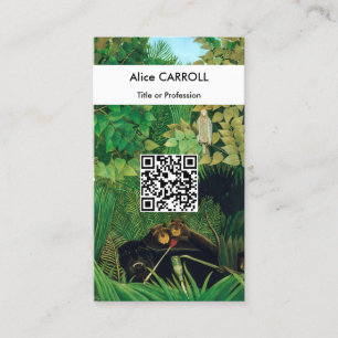 Henri Rousseau - The Merry Jesters - QR Code Business Card