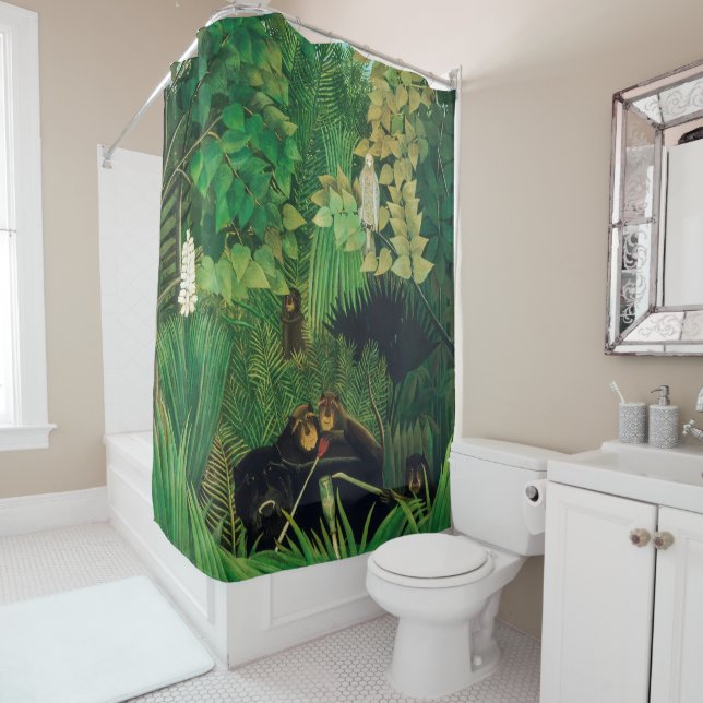 Henri Rousseau - The Merry Jesters Shower Curtain (In Situ)