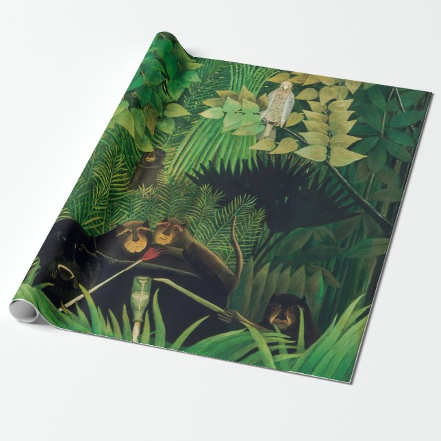 Henri Rousseau - The Merry Jesters Wrapping Paper (Unrolled)