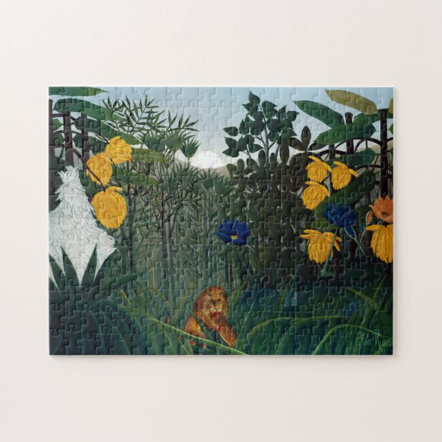 Henri Rousseau The Repast of the Lion Botanical Ga Jigsaw Puzzle (Horizontal)