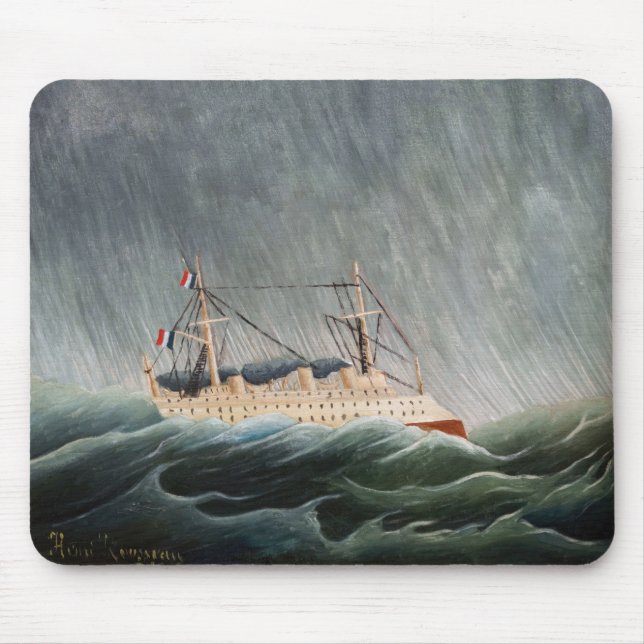 Henri Rousseau - The Ship in the Tempest Mouse Pad (Front)