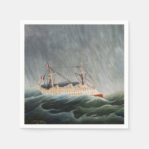 Henri Rousseau - The Ship in the Tempest Napkin