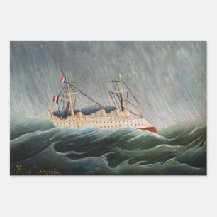 Henri Rousseau - The Ship in the Tempest Wrapping Paper Sheet
