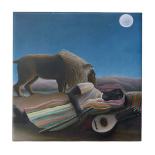 Henri Rousseau - The Sleeping Gypsy Ceramic Tile