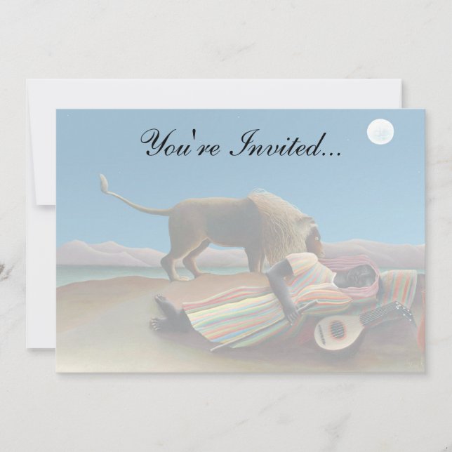 Henri Rousseau - The Sleeping Gypsy Invitation (Front)