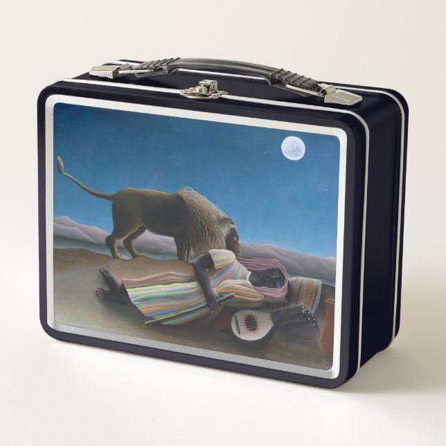 Henri Rousseau - The Sleeping Gypsy Metal Lunch Box (Front)