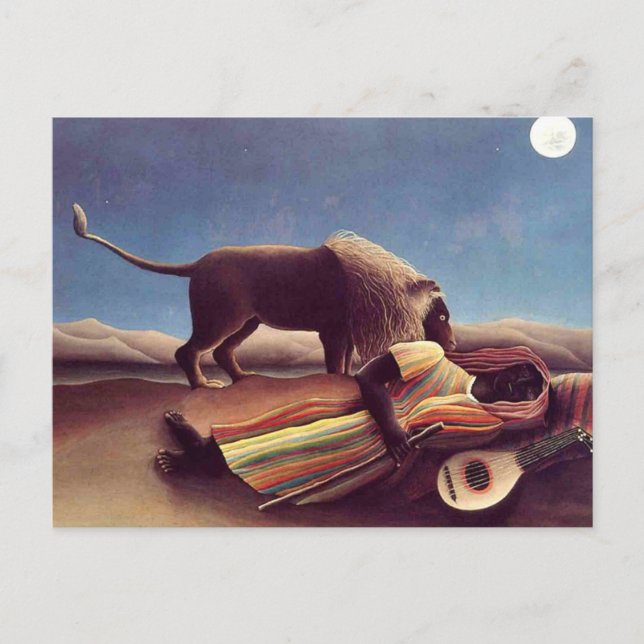 Henri Rousseau - The Sleeping Gypsy Postcard (Front)