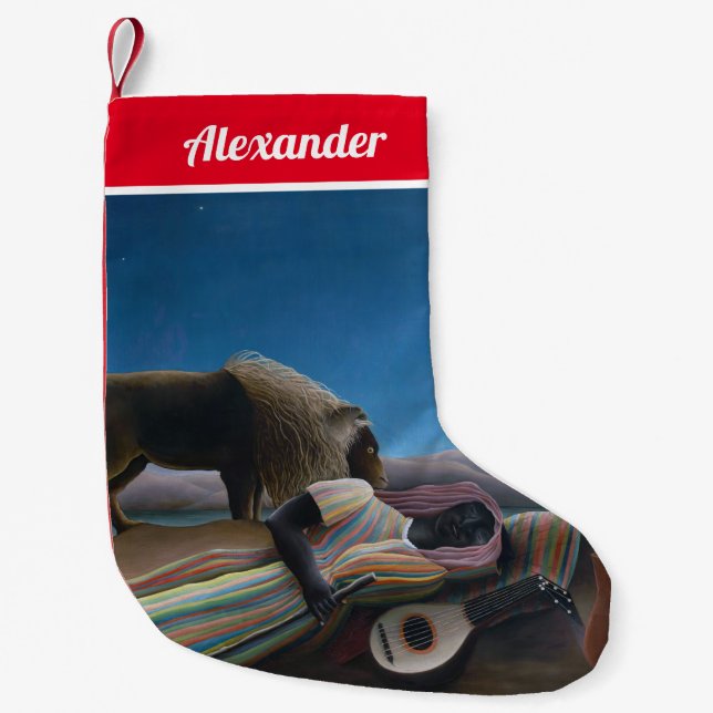 Henri Rousseau - The Sleeping Gypsy Small Christmas Stocking (Front)