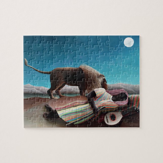 Henri Rousseau The Sleeping Gypsy Vintage Jigsaw Puzzle (Horizontal)