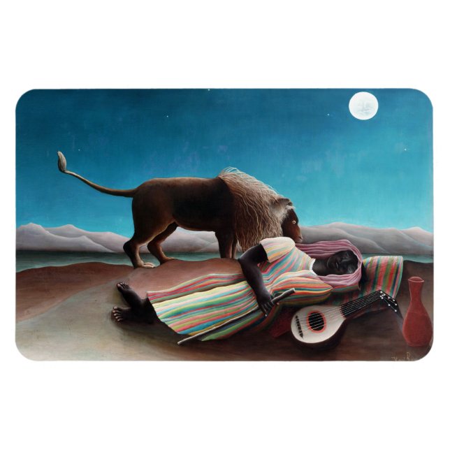 Henri Rousseau The Sleeping Gypsy Vintage Magnet (Horizontal)