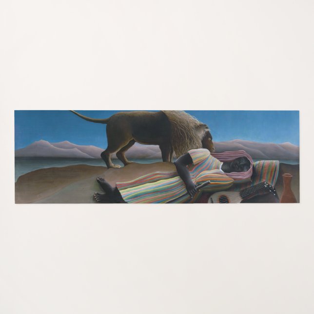 Henri Rousseau - The Sleeping Gypsy Yoga Mat (Back (Horizontal))