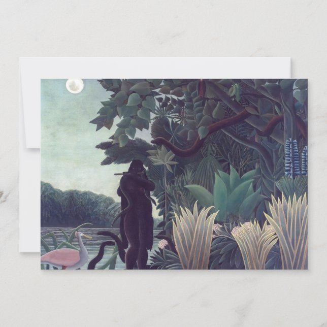 Henri Rousseau - The Snake Charmer Invitation (Front)