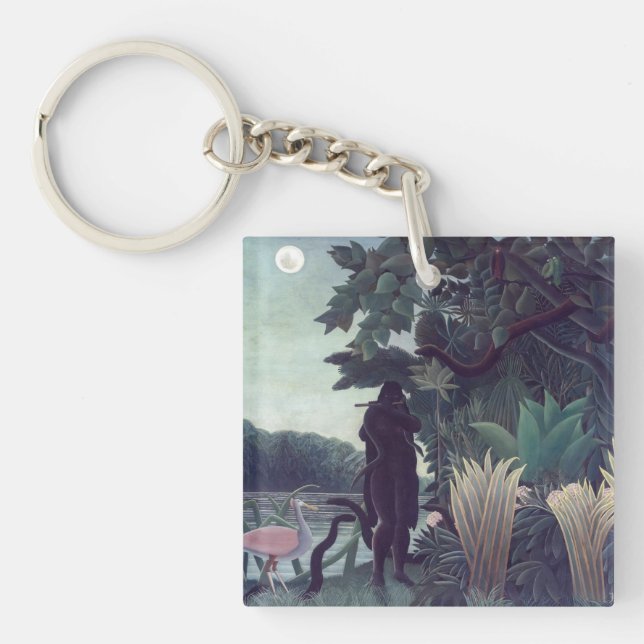 Henri Rousseau - The Snake Charmer Key Ring (Front)