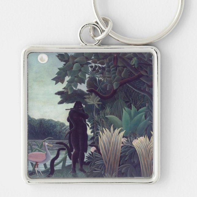 Henri Rousseau - The Snake Charmer Key Ring (Front)