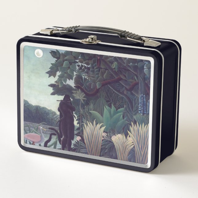 Henri Rousseau - The Snake Charmer Metal Lunch Box (Front)