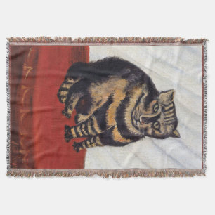 Henri Rousseau - The Tiger Cat ( Le Chat Tigre ) Throw Blanket