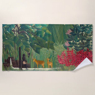 Henri Rousseau - The Waterfall Beach Towel